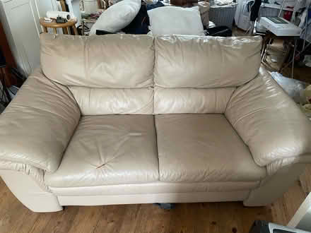 Photo of free Old leather sofa (Chiswick W4) #2