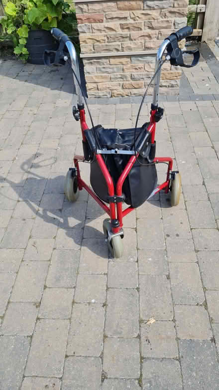 Photo of free 3 wheeled walker with brakes and bag (Burgh Marsh CA7) #1