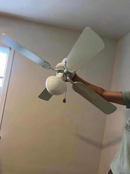 Photo of free white ceiling fan (Tenleytown) #1