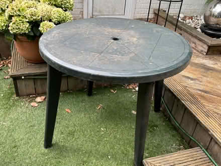 Photo of free Plastic garden table green (Fairhaven FY8) #1