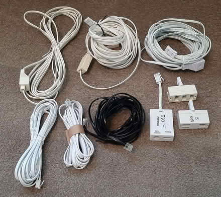 Photo of free Telephone extension cables and adaptors (Fareham PO13) #1