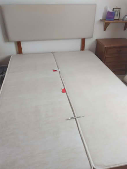 Photo of free Double bed divan with headboard (Marston Moretaine MK43) #3