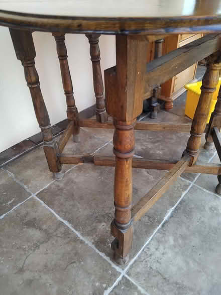 Photo of free Dropleaf vintage wooden table (Bishop's Castle SY9) #4
