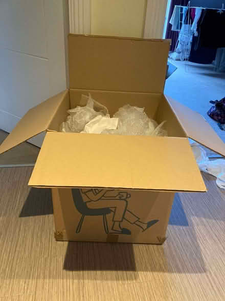 Photo of free Large cardboard box with bubble wrap/packing paper (Southgate N11) #1