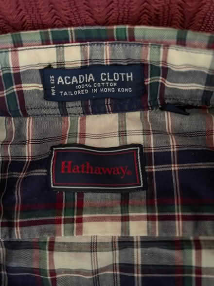 Photo of free Men’s Madras Shirt, medium (Kings Contrivance, Columbia) #1