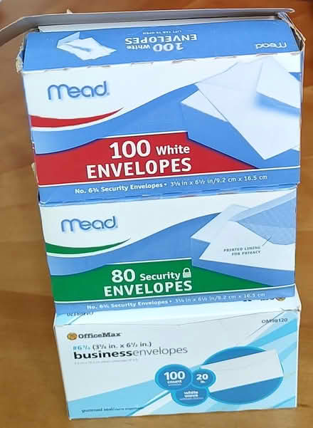 Photo of free Envelopes- 3 boxes - 3 5/8"X 6 1/2" ((south) Central Park - Denver) #1