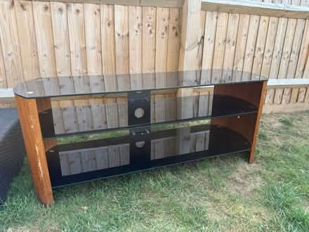 Photo of free Glass and wood tv unit (Ipswich IP1) #2