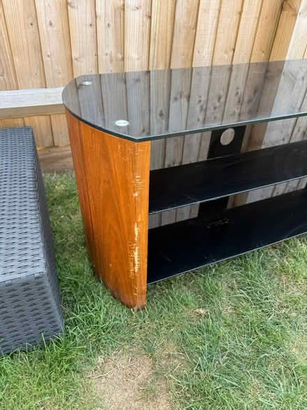 Photo of free Glass and wood tv unit (Ipswich IP1) #3