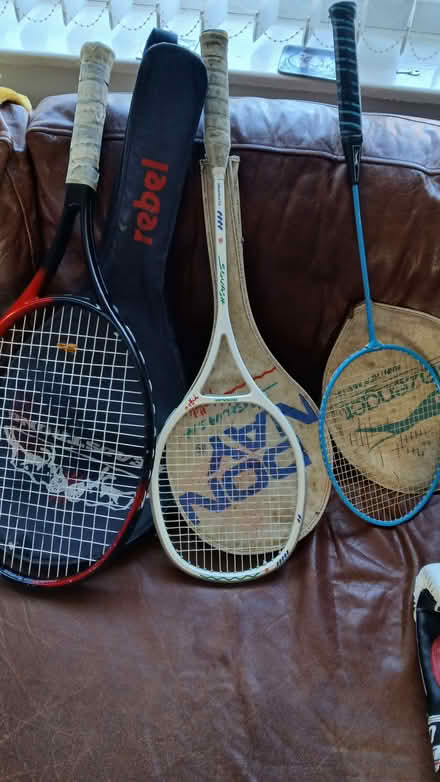Photo of free 3 sports racquets with covers (Upton CH49) #1