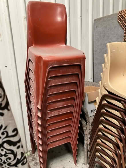Photo of free Plastic stacking chairs (9/10 William Street Adamstown) #1