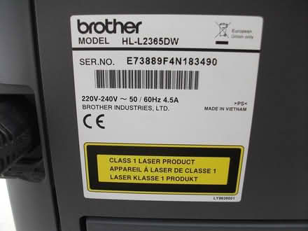 Photo of free Brother Laser Printer A4 Black VGC (ME16 - Allington) #2