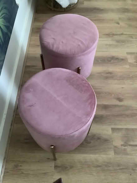 Photo of free Two pink footstools (Rochford SS4) #1