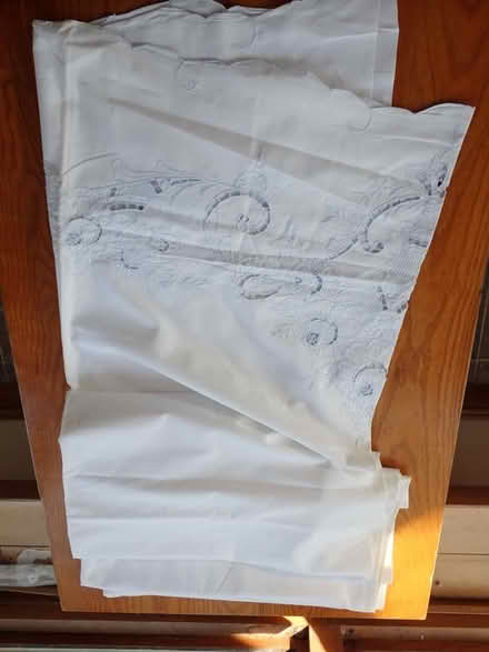 Photo of free Large cotton embroidered tablecloth (Fairfield LA1) #1