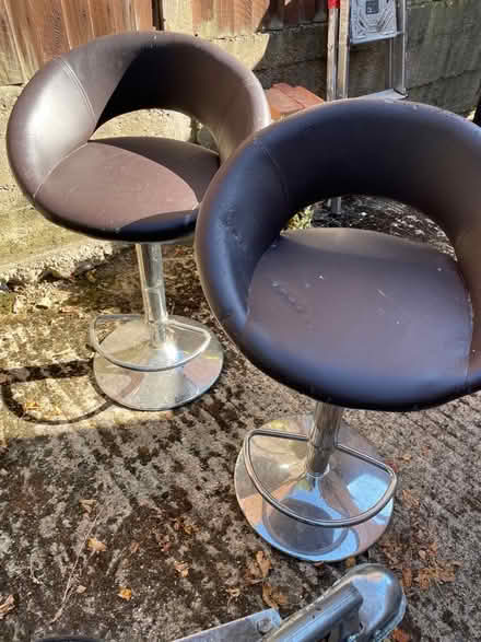 Photo of free 2 bar chairs (Woodley RG5) #1