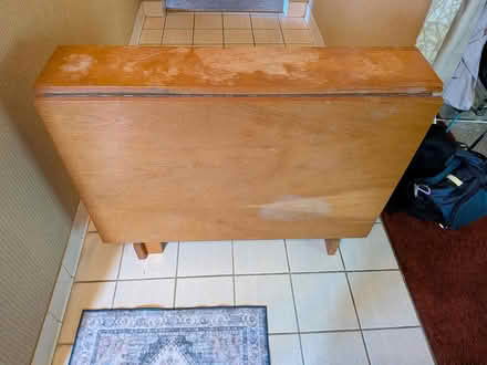 Photo of free Drop leaf wooden table (Pickwick/Greenspring Shop Ctr) #2