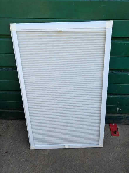 Photo of free Clip in pleated window blind white 62w x 100h (Stroud GL5) #1