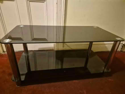 Photo of free Glass two tier TV stand / table (Holborn London) #2