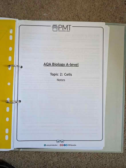 Photo of free A level biology notes and papers (CV3) #1