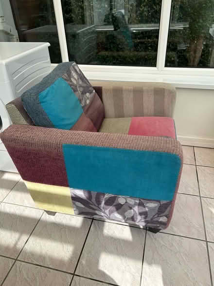 Photo of free Patchwork armchair (Heath Charnock PR6) #1