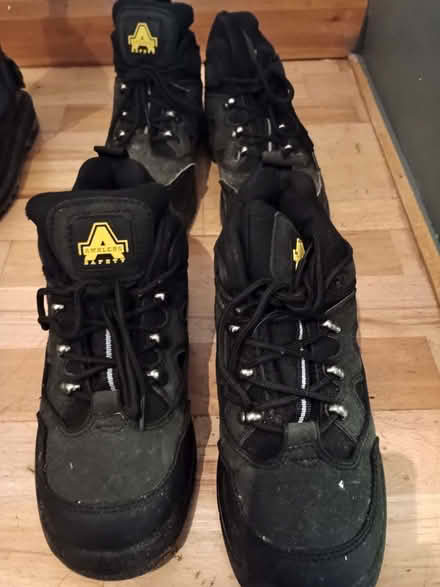 Photo of free 2 size 4 steel toe boots. (Eastfield) #1