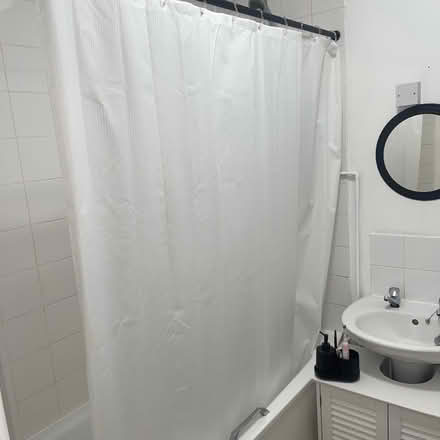 Photo of free White shower curtain (Congleton) #1