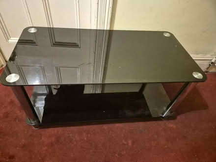 Photo of free Glass two tier TV stand / table (Holborn London) #1