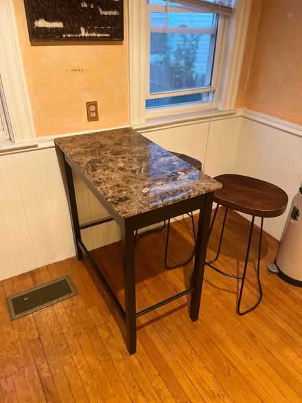 Photo of free Tall Table & Stools (Tufts/Medford) #3