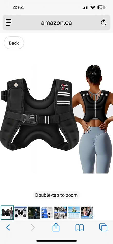 Photo of Weighted workout vest (L5L 5P5) #1