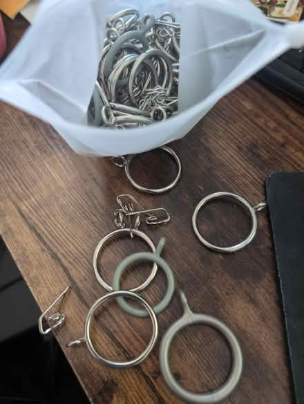 Photo of free Assorted curtain rings and hooks. (Fairfield Park) #1