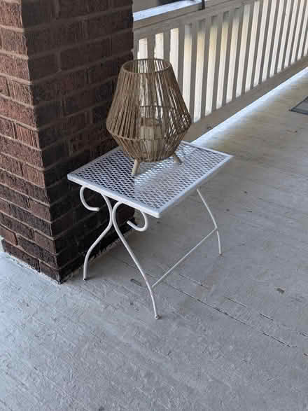 Photo of free White metal side table (Newport KY) #1