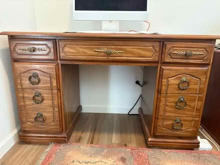 Photo of free Wooden Desk and Chair (Southwest Eugene.) #1