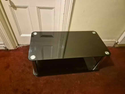 Photo of free Glass two tier TV stand / table (Holborn London) #4