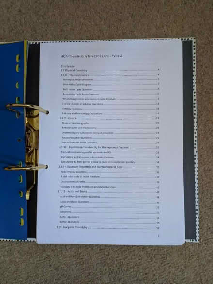 Photo of free A level chemistry practice-question (CV3) #3