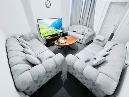 Photo of free 3 Seater + 2 Seater + Armchair (Chesterfield S40 area) #2