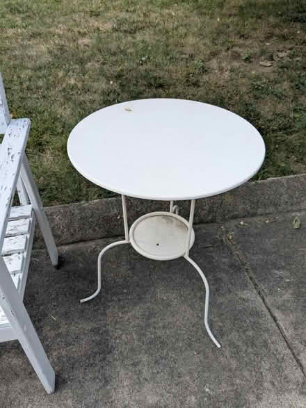 Photo of free White metal table (Newport KY) #1