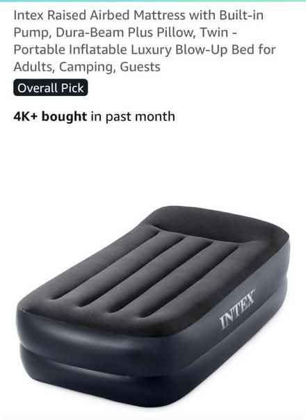 Photo of free Intex raised air bed plus pillow (Northeast Morgan Hill) #1