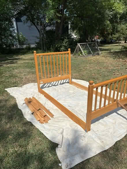 Photo of free Crate & Barrel Maple Twin Bed (Penrose, Arlington) #1