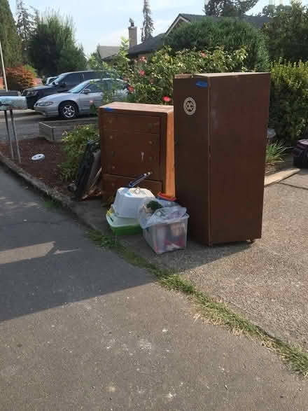 Photo of free Tall wood garage cabinets (Keizer Terrace green) #4