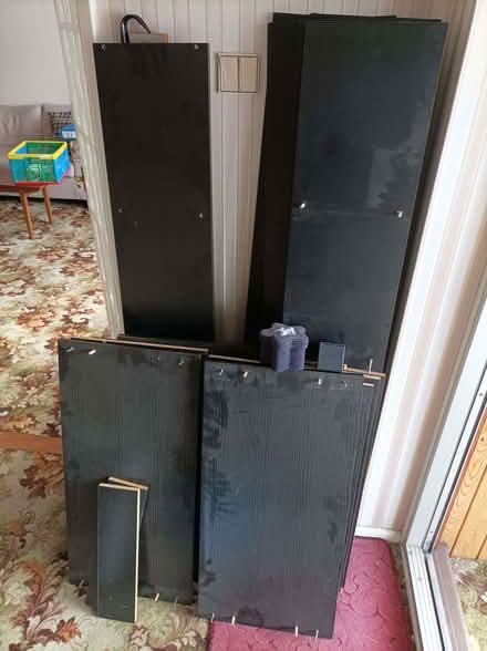 Photo of free Black MDF shelves and desks - offered for the wood (Seaside BN23) #2