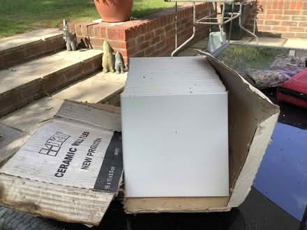 Photo of free 15cm plain white tiles (Wrotham TN15) #1