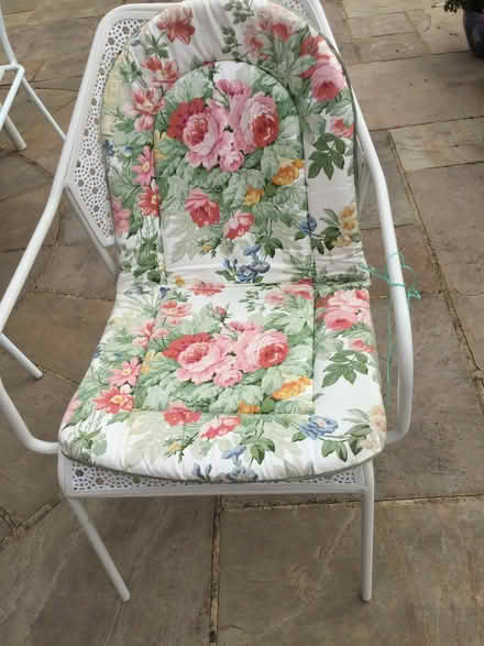 Photo of free Two floral patterned chair cushions. (Eye) #1