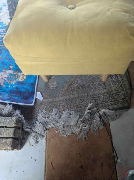 Photo of free Mustard footstool (Peacehaven) #2