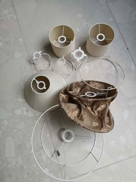 Photo of free Lampshade innerds + silk lampshade (Barbourne WR1) #1