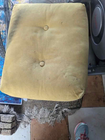 Photo of free Mustard footstool (Peacehaven) #1