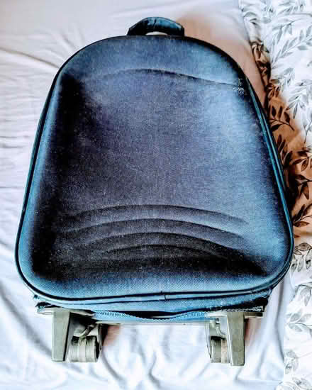 Photo of free Bright blue soft body suitcase w/wheels (Broomridge FK7) #4