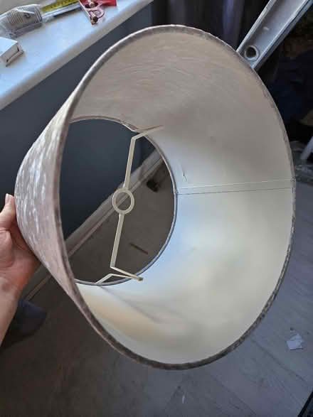 Photo of free Grey/ silver velvet lampshade (Radcliffe M26) #2