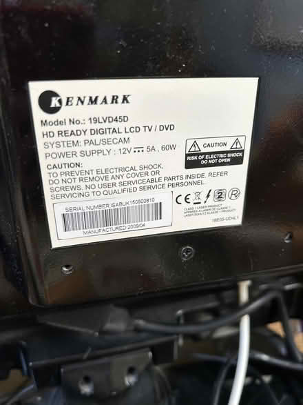Photo of free TV and DVD player (Wells BA5) #2