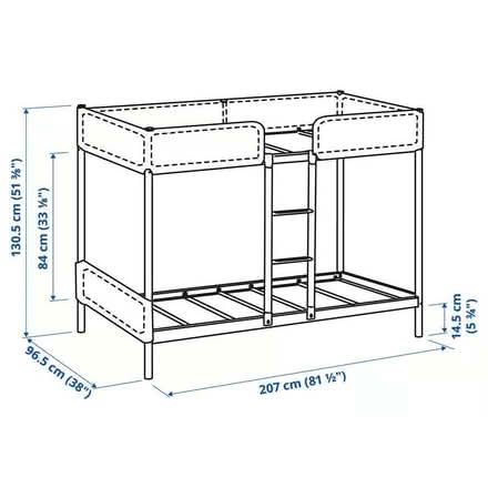 Photo of free Ikea tuffing-bunk-bed-frame (Swalwell NE16) #2