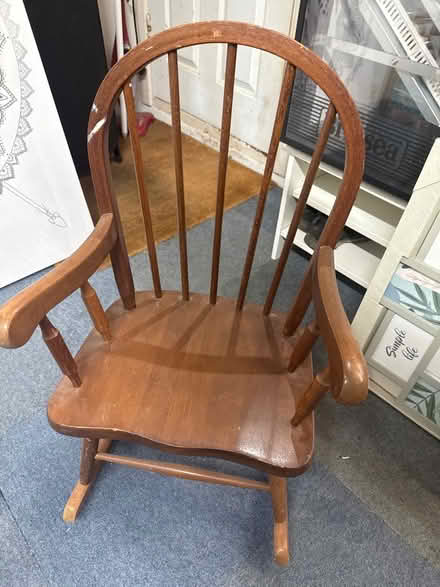 Photo of free Old Child size wooden rocking chair (GU11) #1