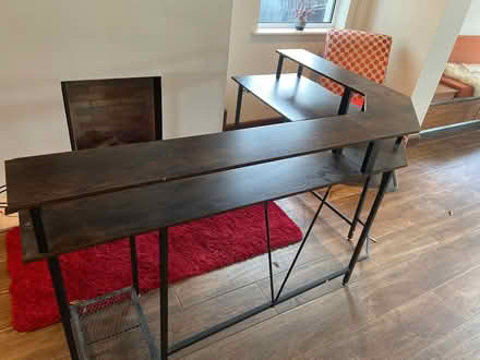 Photo of free Corner walnut desk (Blackrock Cork) #1